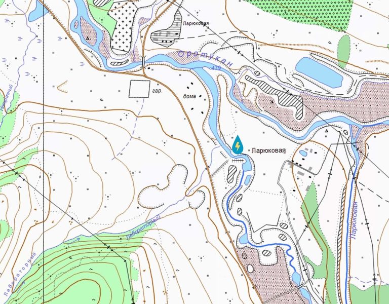  месторасположение Ларюковской ГЭС